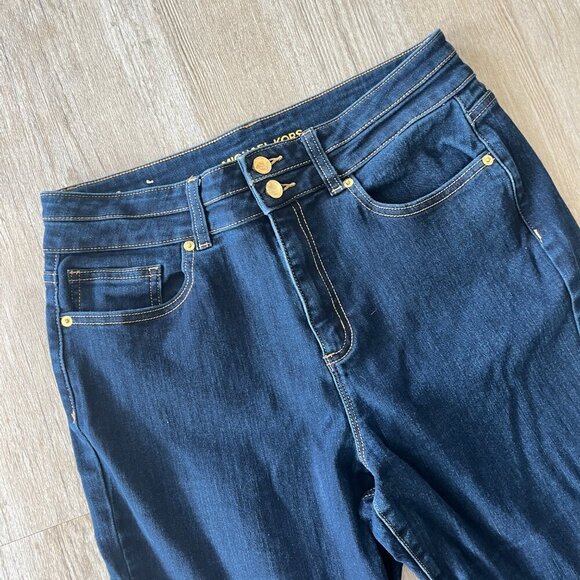 Womens Michael Kors Dark Denim Straight Jeans - 12 - Picture 9 of 9